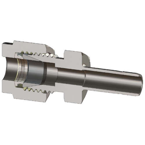 Conector de ajuste de tubo reto